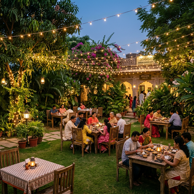 Outdoor dining at Ayodela